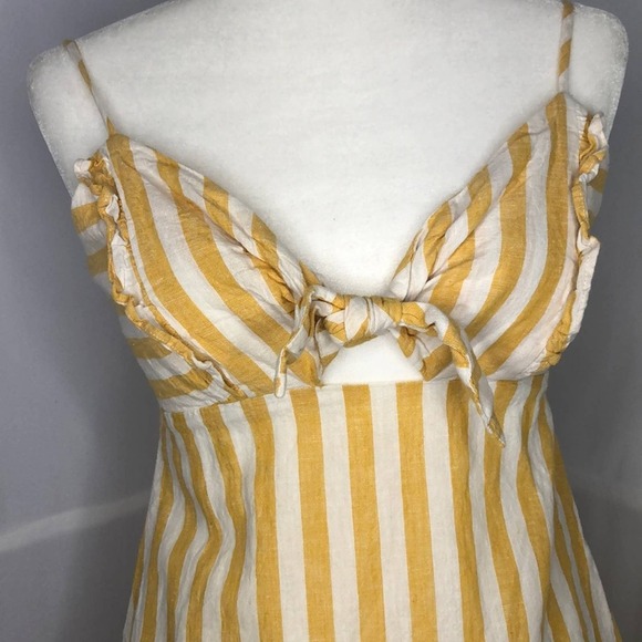 Cad mustard yellow striped sleeveless dress - Picture 5 of 8